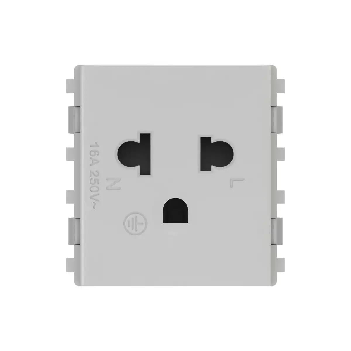 Concept - universal socket - 3 pin - 16A - 1.5 modules - push in