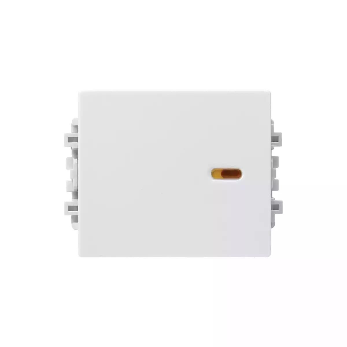 250V 16AX 1 Way Switch 2M Sized Module, White