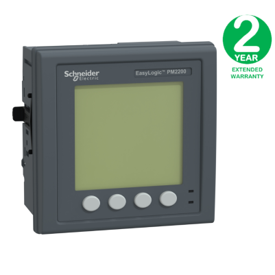 EasyLogic PM2220, Power & Energy meter, up to the 15th harmonic, LCD display, RS485, class 1 + Extension Warranty 2 year