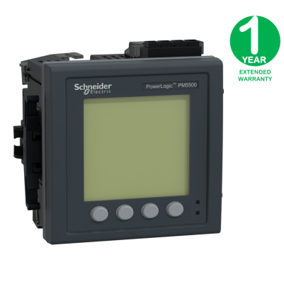 power meter PowerLogic PM5560, 2 ethernet, up to 63th Harmonic, 1,1MB 4DI/2DO 52 alarms + Extension Warranty 1 year