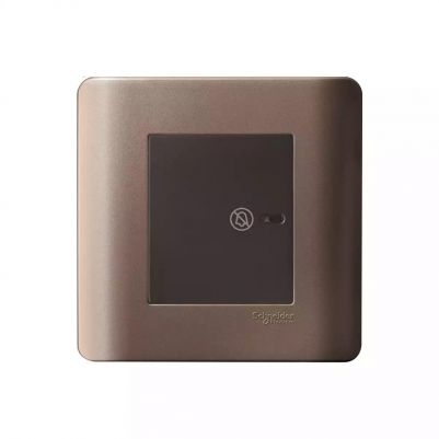 1 Gang Full-Flat Switch with Illuminated "Do Not Disturb" Symbol, Silver Bronze