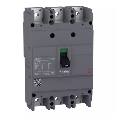 circuit breaker, EasyPact EZC250H, TMD, 175A, 3 poles 3d