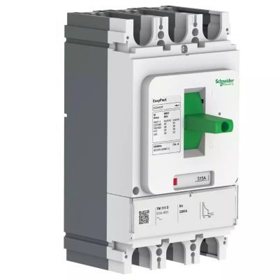circuit breaker, EasyPact EZS400N with TMD trip unit, 350A, 3P/3d