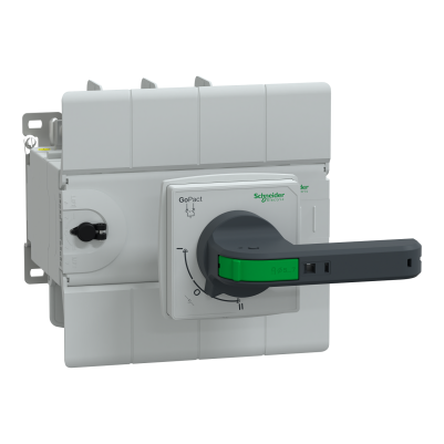 Manual transfer switch, GoPact MTS 200, 4 poles, 200A, 415VAC 50/60Hz, extended rotary handle, open transition