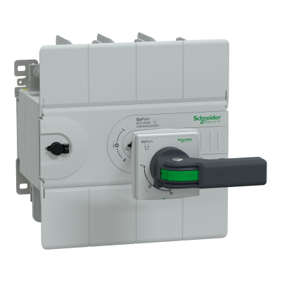 Manual transfer switch, GoPact MTS 630, 4 poles, 630A, 415VAC 50/60Hz, extended rotary handle, open transition