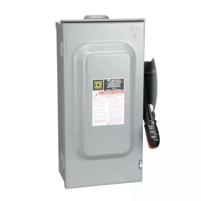 Safety switch, heavy duty, non fusible, 60A, 3 wire, 3 poles, 60hp, 600VAC/DC, Type 3R, bolt on hub provision