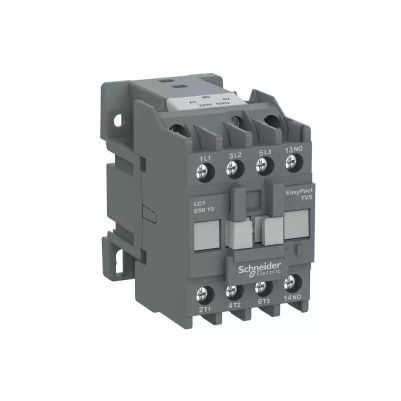 Contactor,EasyPact TVS,3P(3NO),AC-3,<lt/>=440V,9A,220V AC coil,50Hz,1NO auxiliary contact