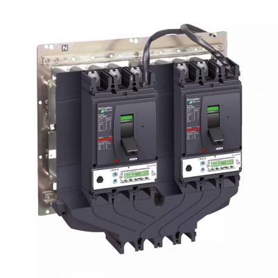 mechanical interlocking with rotary handlesComPact NSX 400/630for 2 fixed or plug-in devices