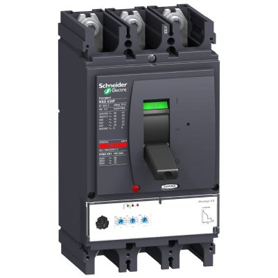 Circuit breaker ComPact NSX630N, 50kA at 415VAC, MicroLogic 2.3 trip unit 630A, 3 poles 3d