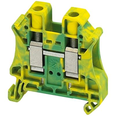 SCREW TERMINAL, PROTECTIVE EARTH, 2 POINTS, 10MMÂ², GREEN-YELLOW