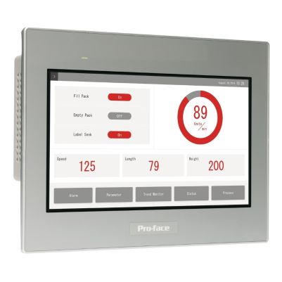 10"W touch panel display- 2Ethernet- USB host- 24VDC