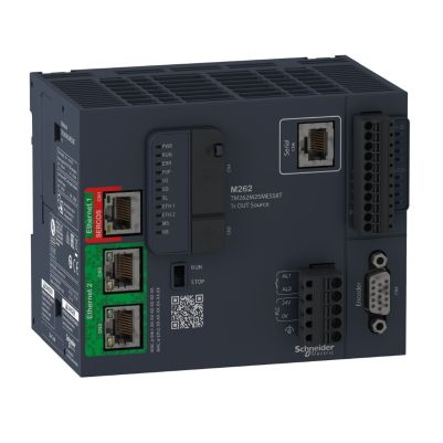 motion controller, Modicon M262, 3ns per instruction, 8 axes, Ethernet, Sercos