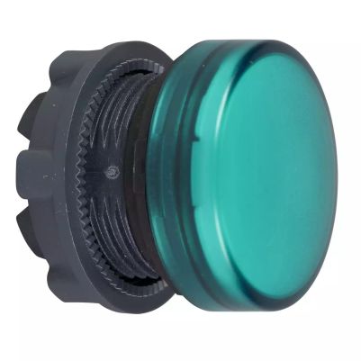 Harmony XB5, Pilot light head, plastic, green, Ø22, plain lens for integral LED