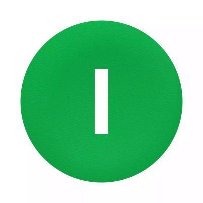 green cap marked I for circular pushbutton Ø22