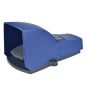 Single foot switch- Harmony XPE- plastic- blue- with cover- trigger mechanism- 1 step- 1 contact 1NC+NO- IP66