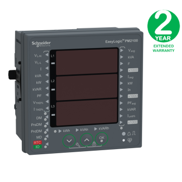 EasyLogic PM2110, Power & Energy meter, Total Harmonic, LED display, Pulse, class 1 + Extension Warranty 2 year