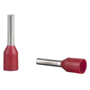 Cable ends- Linergy TR cable ends- single conductor- red- 1mmÂ²- medium size- 10 sets of 100