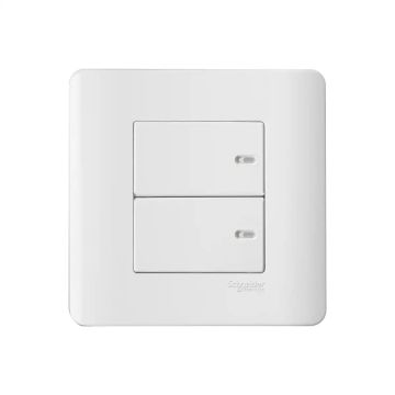 ELV+ 2 gang tactile switch w/ LED (WE) 2 gan white