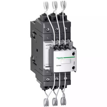 Capacitor contactor, TeSys Deca, 40 kVAR at 400 V/50 Hz, coil 220 V AC 50/60 Hz