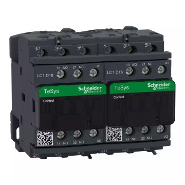 TeSys Deca reversing contactor - 3P(3 NO) - AC-3 - <lt/>= 440 V 18 A - 110 V AC coil
