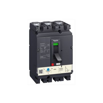 Circuit breaker EasyPact CVS160B, 25 kA at 415 VAC, 100 A rating thermal magnetic TM-D trip unit, 3P 3d