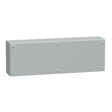 Metal industrial box plain door H200xW600xD120 IP66 IK10 RAL 7035