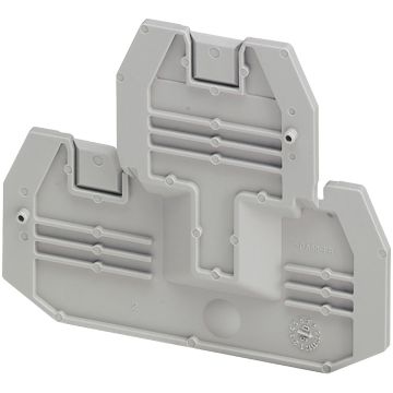 Cover plate- Linergy TR- 2 level- 2.2mm width- 4 points- for screw terminals NSYTRV24D- grey- Set of 50
