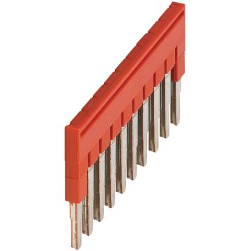 Plug-in bridge- Linergy TR- 10 points- for 2.5mmÂ² terminal blocks- red- 10 way- set of 10