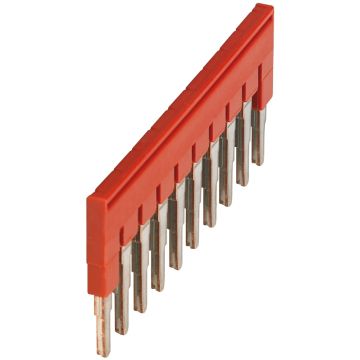 Plug-in bridge- Linergy TR- 10 points- for 4mmÂ² terminal blocks- red- 10 way- set of 10