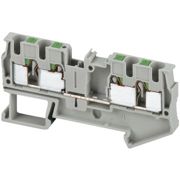 Terminal block- Linergy TR- push-in type- feed through- 4 points- 4mmÂ²- grey- set of 50
