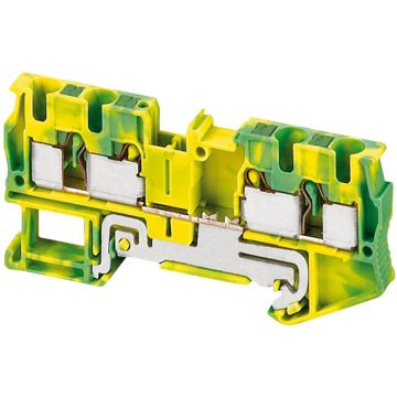 PUSH-IN TERMINAL- PROTECTIVE EARTH- 4 POINTS- 4MMÂ²- GREEN-YELLOW