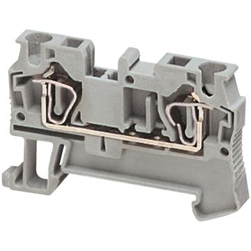 Terminal block- Linergy TR- spring type- feed through- 2 points- 4mmÂ²- grey- set of 50