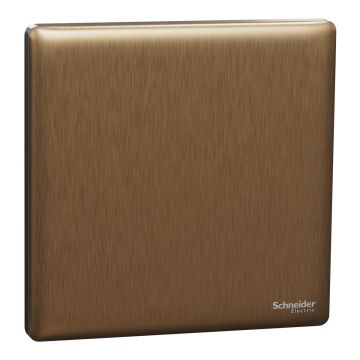 Blank plate, Unica X, 1 gang, matt, dark bronze