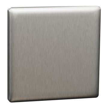 Blank plate, Unica X, 1 gang, matt, stainless steel