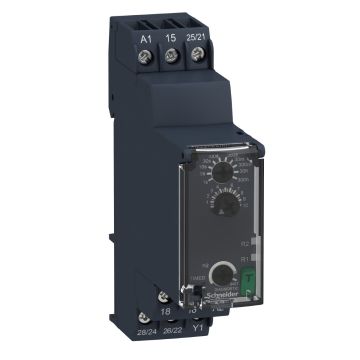 Modular timing relay- Harmony- 8A- 2CO- 0.05s...300h- off delay- 24...240V AC DC