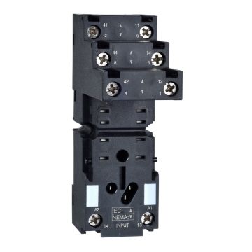 Socket- Harmony- for RXM2 relays- screw connectors- separate contact
