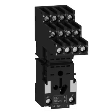 Socket- Harmony- for RXM2 RXM4 relays- screw connectors- separate contact
