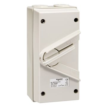 Schneider Electric 35A 440V Wheatherproof Surface Mount Triple Pole Isolating Switch IP66