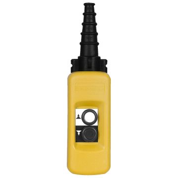 Pendant control station- Harmony XAC- plastic- yellow- 2 push buttons with 2NO+1NC
