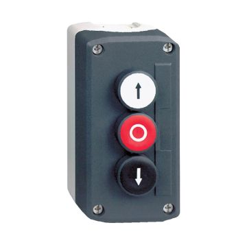 Complete control station- Harmony XALD- dark grey white flush/red flush/black flush pushbuttons Ã˜22 mm