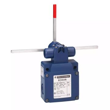 Limit switch, Limit switches XC Standard, XCKVR, reverse head stay put crossed rods, 2x(2 NC), slow, M20