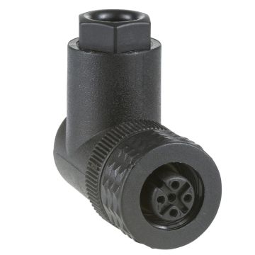 Female- M12- 4 pin- elbowed connector- cable gland Pg 7