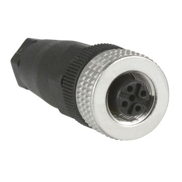 Female- M12- 4 pin- straight connector- cable gland Pg 7