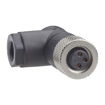 Female- M8- 4 pin- straight connector- cable gland M9.5 x 1