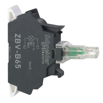 Light block for head 22mm- Harmony XB4- blue- integral LED- spring clamp terminal- 24V AC DC