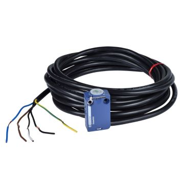 Limit switch body- Limit switches XC Standard- ZCMD- 1NC+1 NO- silver- snap action- connection- 5 m