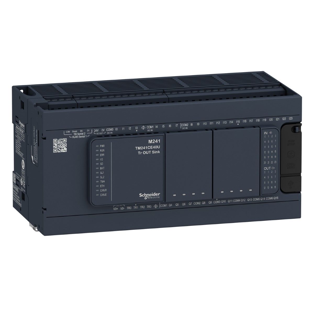 TM241C40R logic controller, Modicon M241, 40 IO, relay ผู้เชี่ยวชาญ