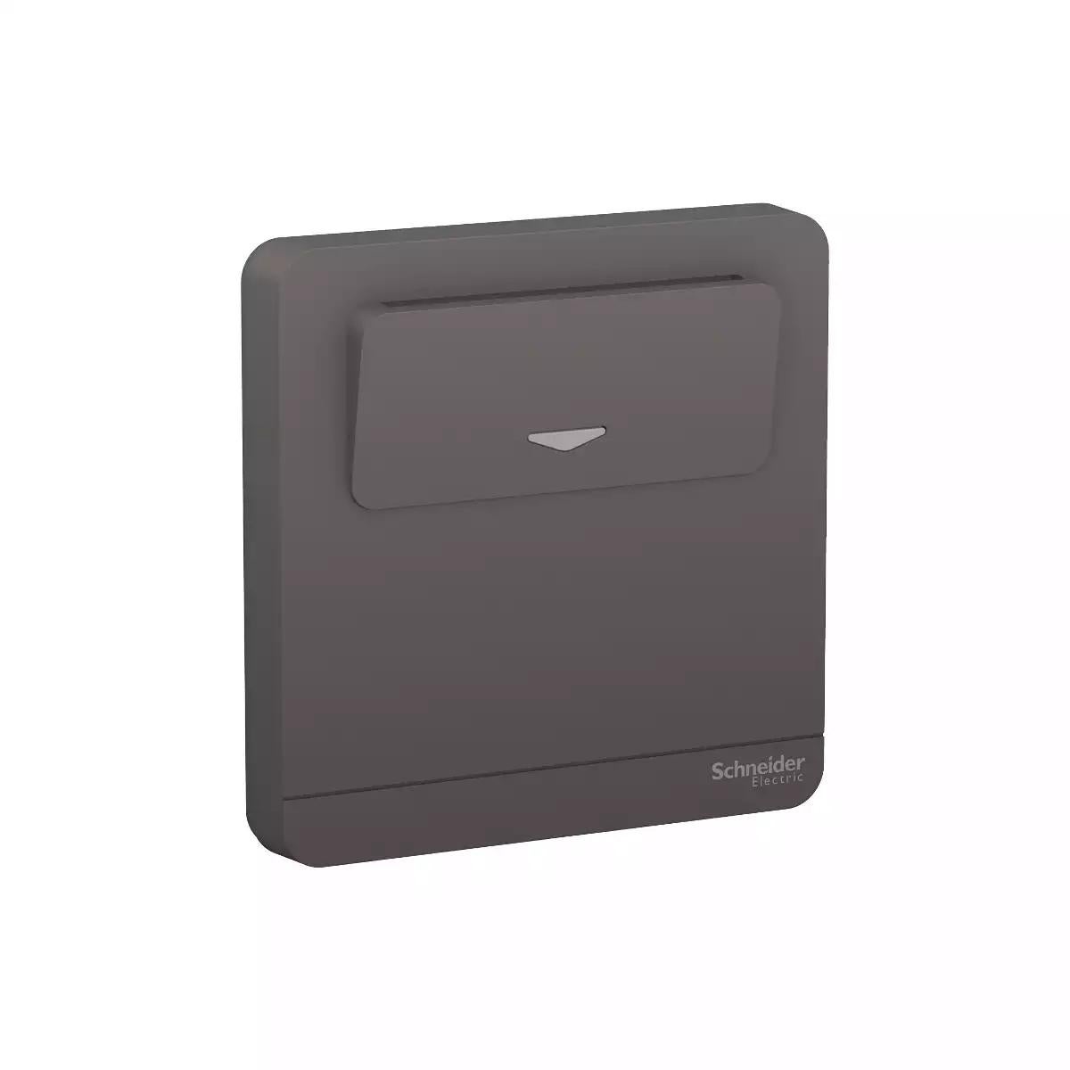 AvatarOn, card switch, 16 A, 250 V, Dark Grey