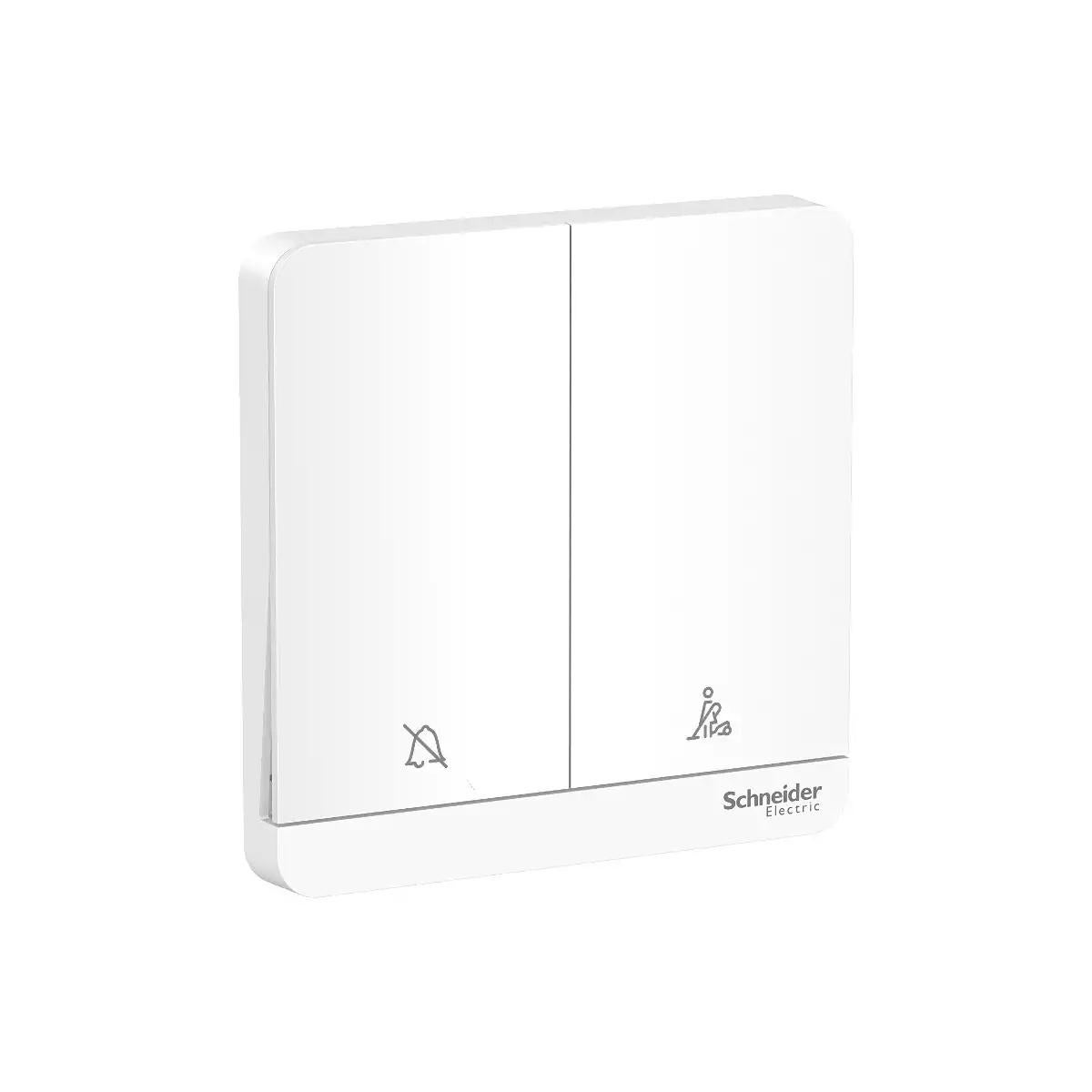 AvatarOn, 2 switches, 16AX, 250V, 1 way, LED, White