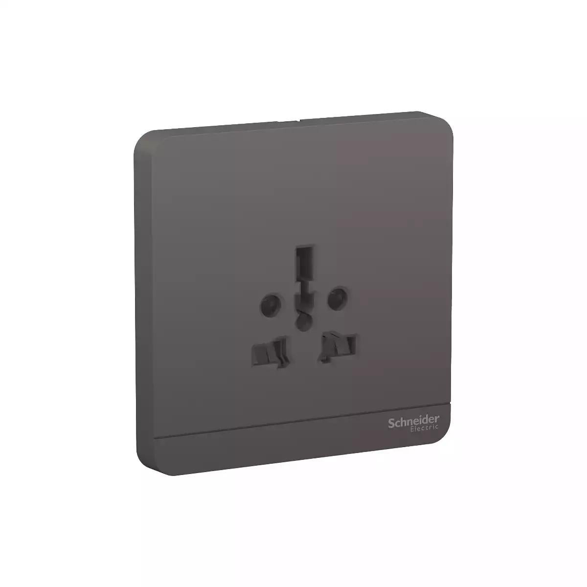 AvatarOn, socket-outlet, 16A, 2P + 3P, Dark Grey